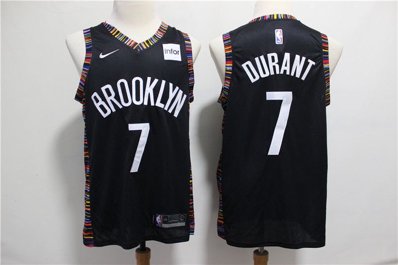 Men Brooklyn Nets #7 Durant Black City Edition Game Nike NBA Jerseys->brooklyn nets->NBA Jersey